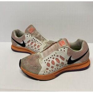 Nike Womens Air Zoom Pegasus 31 Orange Running Shoes Lace Up Size 6.5 No Laces